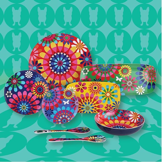 French Bull 15" Round Platter - Melamine Platters and Serving Ware - Plate, Dish, Serving, Collection - Festival