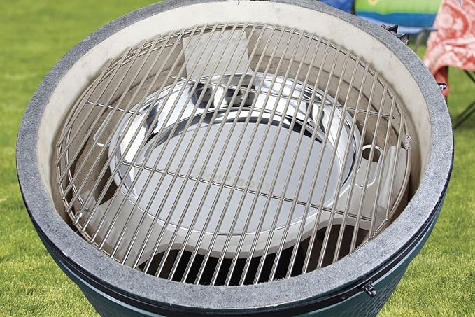 10.1 inch Reusable Stainless Steel Drip Pan for Big Green Egg Small and MiniMax, for Kamado Joe Jr and Akorn Jr-Big Green Egg Accessories Replacement Parts, Also Fit Weber Kettle Charcoal Grills