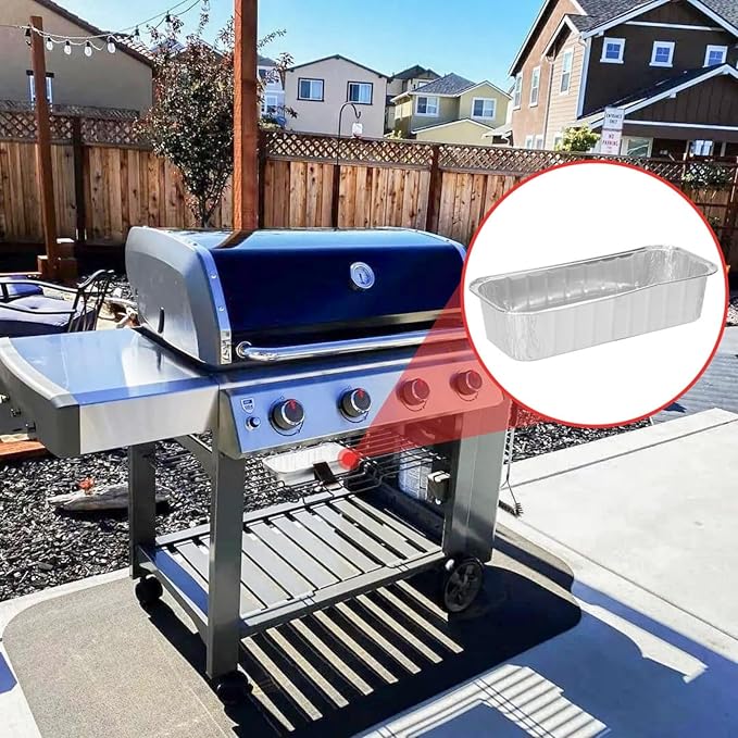 6498 6417 Grease Catcher Pans for Weber Genesis II 400 & 600,Aluminum Foil Tray Liners for Weber 28''/36" Gas Griddle, for Weber 400/600 Summit Series Smokefire EX6 EPX6 EX4 Gas Grill,20 Packs