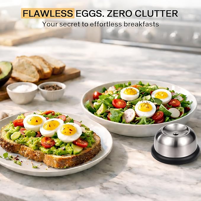 Egg Piercer for Hard Boiled Eggs, Stainless Steel Egg Poker with Retractable Safety Design, Egg Piercer Tool and Egg Punch for Raw Eggs, Anti-Rust Egg Pin, Black