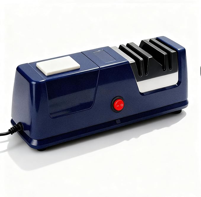 Professional Electric Knife Sharpener for Kitchen: 3 Stage 100% Diamond Abrasive Automatic Knife Sharpeners Adjustable Angle Precision Sharpening Commercial Machine Tool with Scissor Knives for Home