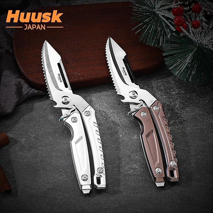 Huusk Heavy Duty Poultry Scissors - Kitchen Scissor for Food with Serrated Edge, Detachable Sharp Shears for Cutting Meat, Chicken Bone, Christmas Gift for Men and Women