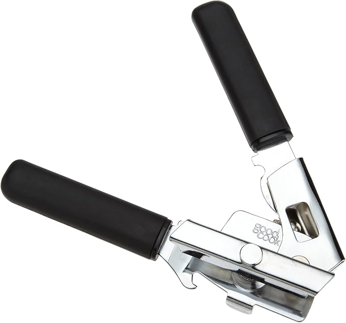 GoodCook Everyday Classic Can Opener – High Carbon Stainless Steel Heavy Duty Can Opener with Soft Grip Handles, Easy to Use Kitchen Tool, Universal for Any Sized Can