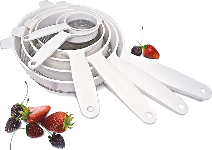 Norpro 2136 Stainless Steel Strainer, 6", White