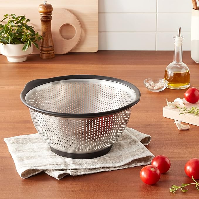 KitchenAid Stainless Steel Colander, 5 Quart, Black