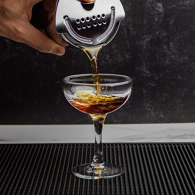 Hawthorne Strainer: Stainless Steel Cocktail Strainer for Home Bar and Professional Bartenders 5.75" x 3.87" x 1.25”