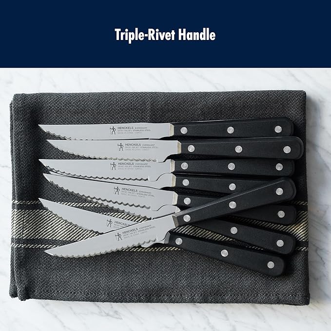 HENCKELS Razor-Sharp Steak Knife Set of 8, German Engineered Informed by 100+ Years of Mastery