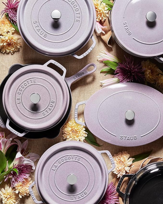 STAUB Cast Iron 5.5-qt Round Cocotte - Lilac