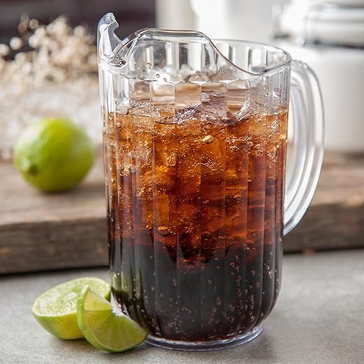 Carlisle FoodService Products 553807 Plastic Pitcher, 48 Ounces, Clear (Pack of 6)