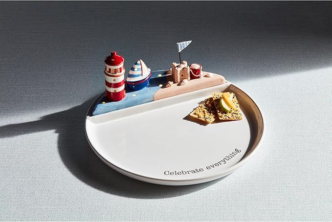 Mud Pie Large Sitter Round Platter; 13" dia