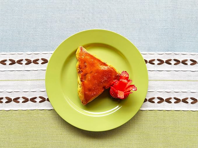 POSATE Plastic Plates Disposable 60 PCS, Heavy Duty 30 Dinner Plates 10.25" and 30 Dessert Plates 7.5" for Party, Green