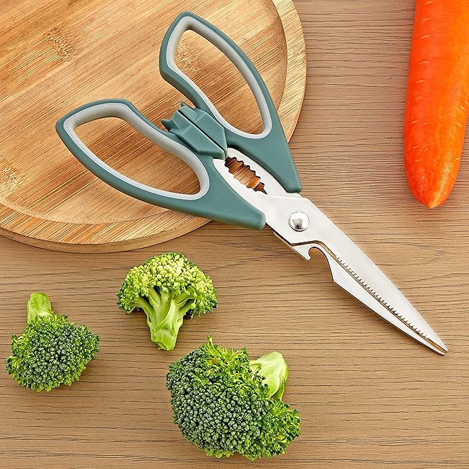 Bat and Cat Shaped Large Handles Kitchen Scissors for Women Gifts, Halloween Scissors Utensils, Kitchen Accessories for Vegetables & Meat Cutting, Comfortable Ergonomic Fit for Office