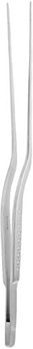 Mercer Culinary 18-8 Stainless Steel Precision Plus Chef Plating Tong, Offset, 6-1/2 Inch