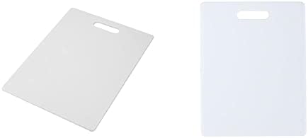 Farberware Large Cutting Board, Dishwasher- Safe Plastic Chopping Board for Kitchen with Easy Grip H and Farberware Plastic Cutting Board, 8x10 Inch, White