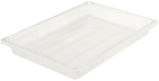 Rubbermaid Commercial Products Large Shallow Food Storage Container, 5 Gallon, Clear, for Restaurant/Kitchen/Cafeteria