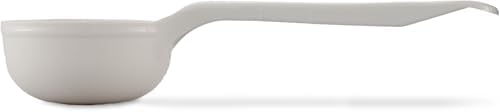 Carlisle FoodService Products Measure Miser Solid Measuring Spoon with Short Handle, 3 Ounces, White, 1 Count (Pack of 1)