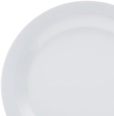 Amazon Basics Melamine Dinner Plates for Restaurants and Home, Dishwasher Safe, BPA Free, Break and Crack Resistant, 10.5", White, 6-Piece Set