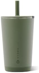 HydroJug Everyday Tumbler 14 oz, Ceramic-Lined Straw Cup, Courtyard