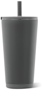HydroJug Everyday Tumbler 20 oz, Ceramic-Lined Straw Cup, Stone
