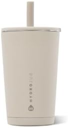 HydroJug Everyday Tumbler 14 oz, Ceramic-Lined Straw Cup, Dune