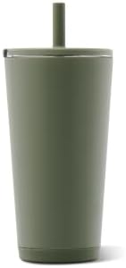 HydroJug Everyday Tumbler 20 oz, Ceramic-Lined Straw Cup, Courtyard