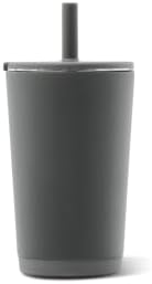 HydroJug Everyday Tumbler 14 oz, Ceramic-Lined Straw Cup, Stone