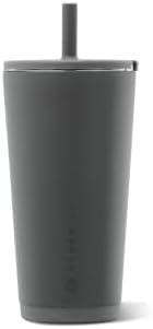 HydroJug Everyday Tumbler 20 oz, Ceramic-Lined Straw Cup, Stone