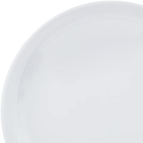 Amazon Basics Melamine Plastic Plate, Dishwasher Safe, BPA Free, 6 Piece Set, 9 in, White