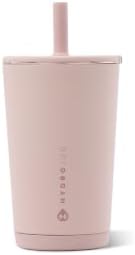 HydroJug Everyday Tumbler 14 oz, Ceramic-Lined Straw Cup, Dusty Rose