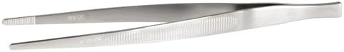 Mercer Culinary 18-8 Stainless Steel Chef Plating Tongs, Straight Tip, 6-1/8 Inch
