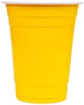 Glad Plastic Party Cups Fun Pack, 4 Colors, 16 Oz, 100 Count, 6-Pack