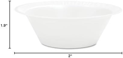 Dart 12BWWCR 10-12 oz White Unlaminated Foam Bowl (Case of 1000)