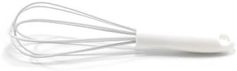 Mini Whisks 6 inch silica gel Whisk, Hand Egg Mixer for Flour Cake Egg, Kitchen Cooking Baking Use Whisk (white)