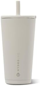 HydroJug Everyday Tumbler 20 oz, Ceramic-Lined Straw Cup, Linen
