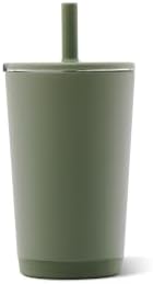 HydroJug Everyday Tumbler 14 oz, Ceramic-Lined Straw Cup, Courtyard