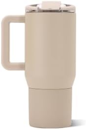 HydroJug Coffee Traveler 20oz Ceramic-Lined Mug with Handle, Dune