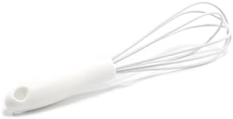 Mini Whisks 6 inch silica gel Whisk, Hand Egg Mixer for Flour Cake Egg, Kitchen Cooking Baking Use Whisk (white)