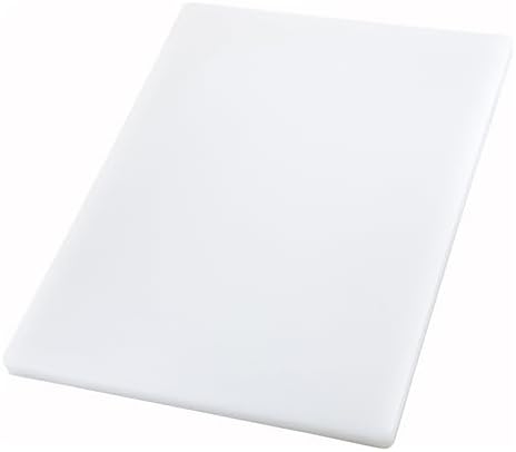 Winco 15" x 20" White Heavy-Duty Plastic Cutting Board (Set of 4)