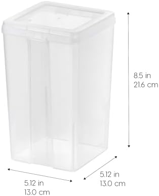 IRIS USA Flip Top Storage Containers |Made in USA| Medium (10-Pack) - Clear