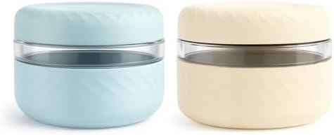 16 oz/2 Cup Glass Lunch Bowl Containers with Lids, 2 Pack, BPA-Free