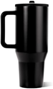 HydroJug Traveler 32oz, Insulated Tumbler with Handle & Straw, Black