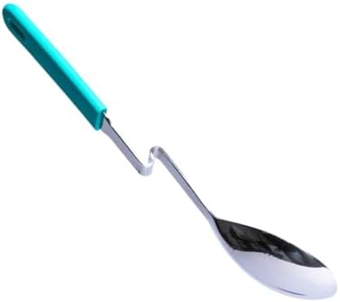 Souper Cubes Stainless Steel Spoon with Silicone Grip & Pot Hook, Aqua