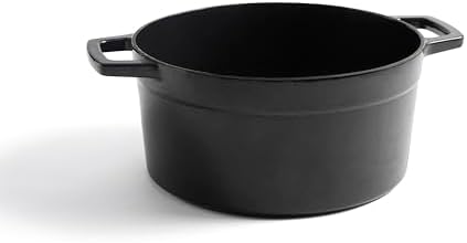 Martha by Martha Stewart 5 QT European Enameled Cast Iron Dutch Oven w/Lid - Obsidian