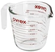 Pyrex Prepware 6001075 Measuring Cup, Red Graphics, Clear