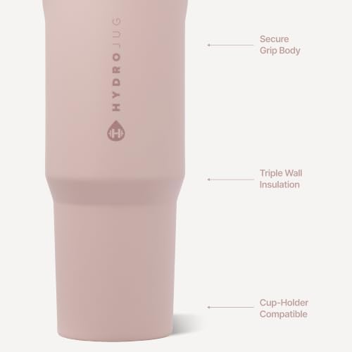 HydroJug Sport 32 oz Insulated Stainless Steel Water Bottle, Dusty Rose