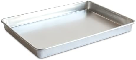 Nordic Ware Extra Large High-Sided Baking Pan, 21.1 x 15 x 2 inches, XL Big baking pan Natural Uncoated Aluminum, Reinforced Steel Rim Prevents Warping, Big Batch