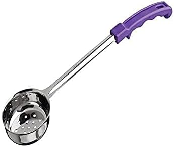 Winco 2 oz Red Perforated Stainless Steel Portion Spoon