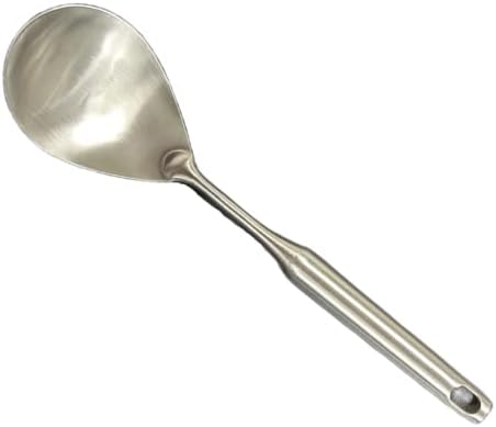 Rice Scooper Spoon Stainless Steel Paddle Serving Spatula Ladle Cooking Utensil for Restaurant and Home Kitchen Heat Proof Handle Durable 11.6 Inches
