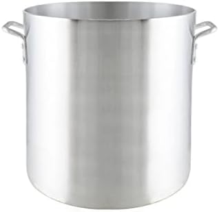 TrueCraftware- 60 qt. Heavy-Duty Aluminum Stock Pot with Riveted Handles- Multipurpose Cookware Pot Large Stockpot Stew Simmering Pots for Pasta Soup Seafood Stock Home Restaurant Catering