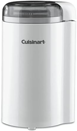 Cuisinart Coffee Grinder, One Touch Control Coffee Bean Grinder with Stainless Steel Bowl and Blades, 2.5 oz/70g Capacity Enough for 12 Cups, On/Off Switch with Safety Interlock, DCG-20N, White